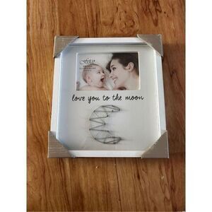 Love you to the mood mommy and baby picture frame white